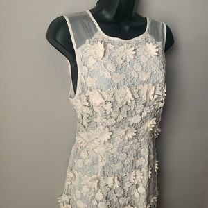 Cream floral lace dress